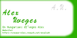 alex uveges business card